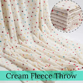 Perfect Nest - Polka Dot Fleece Throw – Ultra Plush Microfiber Blanket