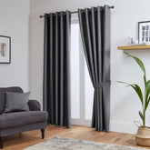 Perfect Nest - Charcoal Thermal Blackout Eyelet Curtains