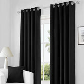 Perfect Nest - Black Thermal Blackout Eyelet Curtains
