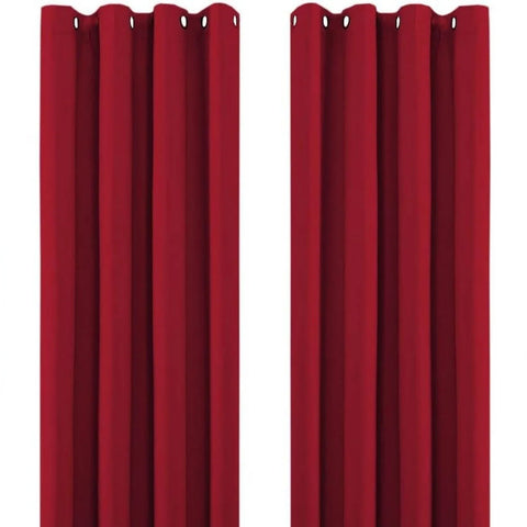 Perfect Nest - Red Thermal Blackout Eyelet Curtains