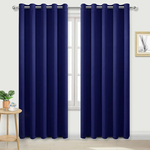 Perfect Nest - Navy Blue Thermal Blackout Eyelet Curtains