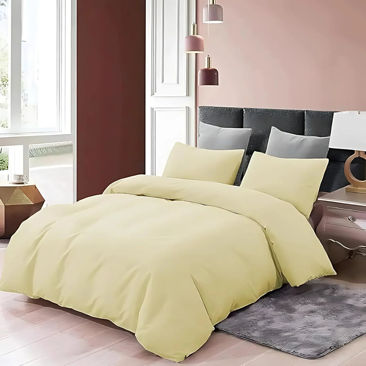 Perfect Nest - Premium King-Size Double Duvet Cover Set – Navy Percale