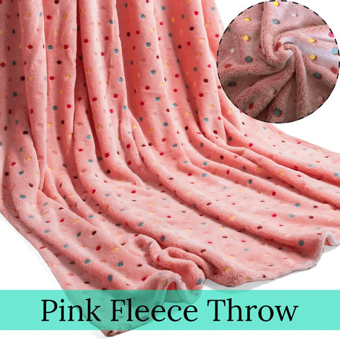 Perfect Nest - Polka Dot Fleece Throw – Ultra Plush Microfiber Blanket