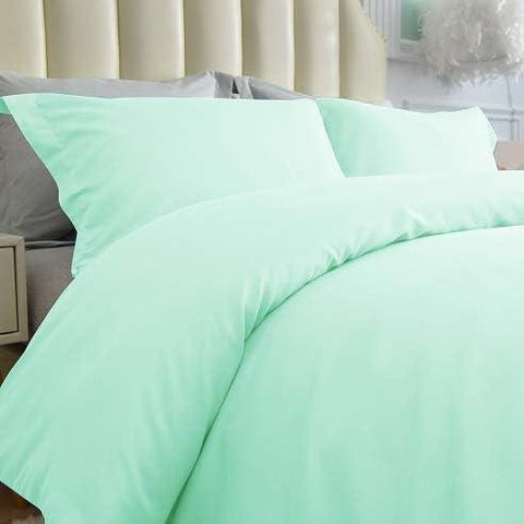 Perfect Nest - Plain Dyed Sea Green Percale Duvet Quilt Cover