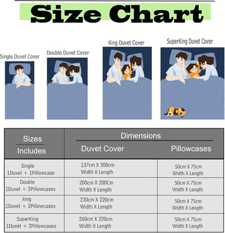 Perfect Nest - Reversible & Plain Duvet Cover and Matching Pillowcase Set