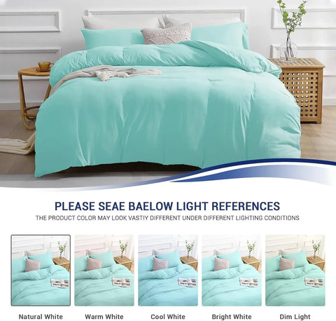 Perfect Nest - Plain Dyed Sea Green Percale Duvet Quilt Cover