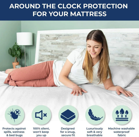 Perfect Nest - Extra Deep Waterproof Terry Bed Sheet Protector