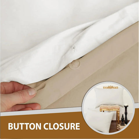 Perfect Nest - Reversible & Plain Duvet Cover and Matching Pillowcase Set