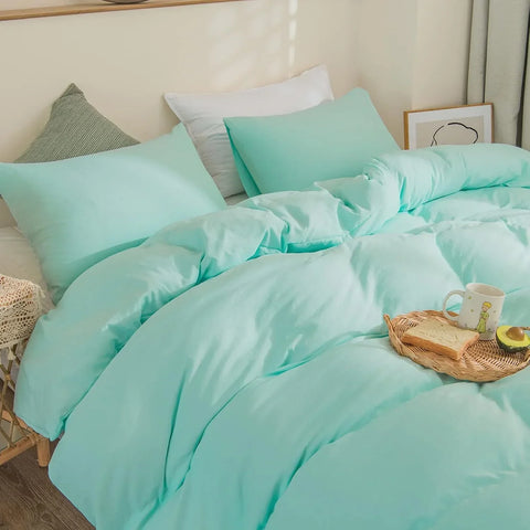 Perfect Nest - Plain Dyed Sea Green Percale Duvet Quilt Cover