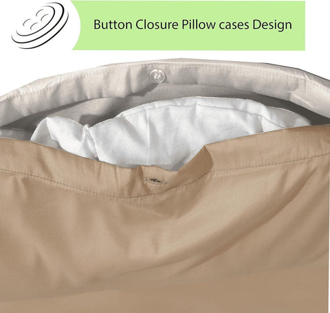 Perfect Nest - Reversible & Plain Duvet Cover and Matching Pillowcase Set