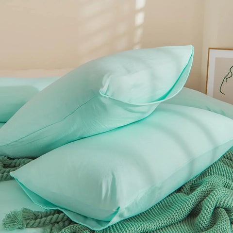 Perfect Nest - Plain Dyed Sea Green Percale Duvet Quilt Cover