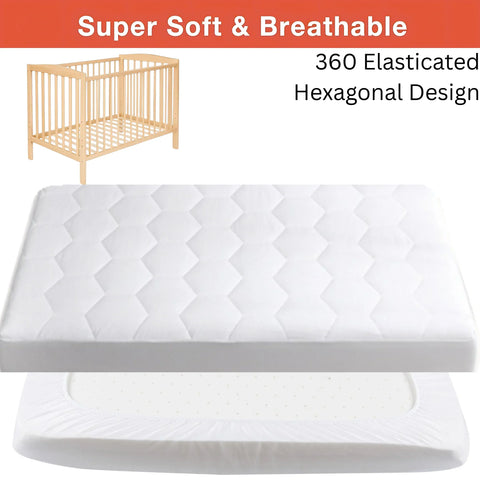 Perfect Nest - Baby Cot Mattress Protector Hexagonal Design