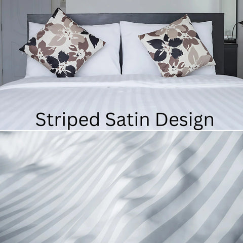 Perfect Nest - Luxury Satin Stripes Duvet Cover Set