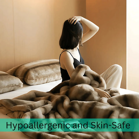 Perfect Nest - Luxury Faux Fur Rabbit Throw Blanket