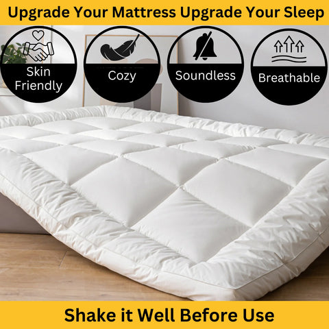 Perfect Nest - Luxury Mattress Topper – 10cm Extra Deep Fluffy Bed Enhancer