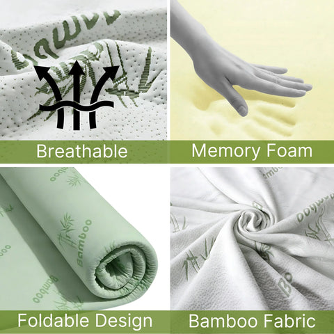 Perfect Nest - Bamboo Memory Foam Mattress Topper