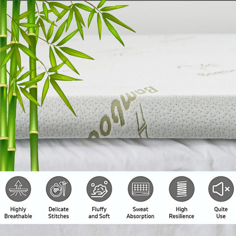 Perfect Nest - Bamboo Memory Foam Mattress Topper