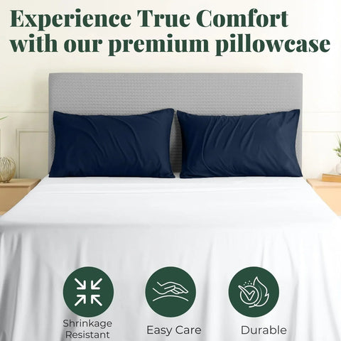 Perfect Nest - 2x Luxury Percale Polycotton Pillowcase Pair